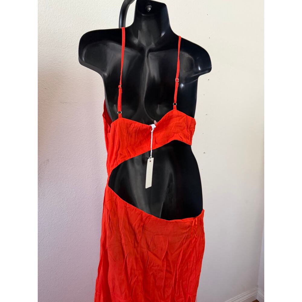 NWT Olivaceous orange cutout maxi dress size medium - Picture 4 of 5